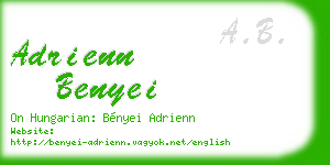 adrienn benyei business card